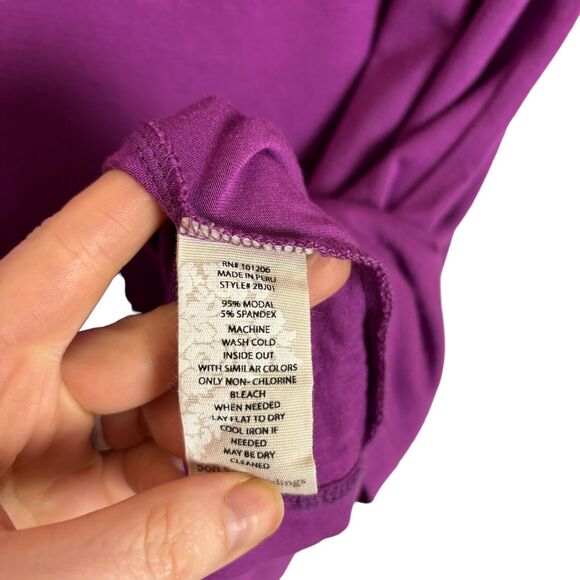 Soft Surroundings Purple Beckett Keyhole Top Women's Small - Picture 3 of 4